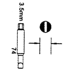 AN050011-74   Klucz do amortyzatorów płaski 3.5mm